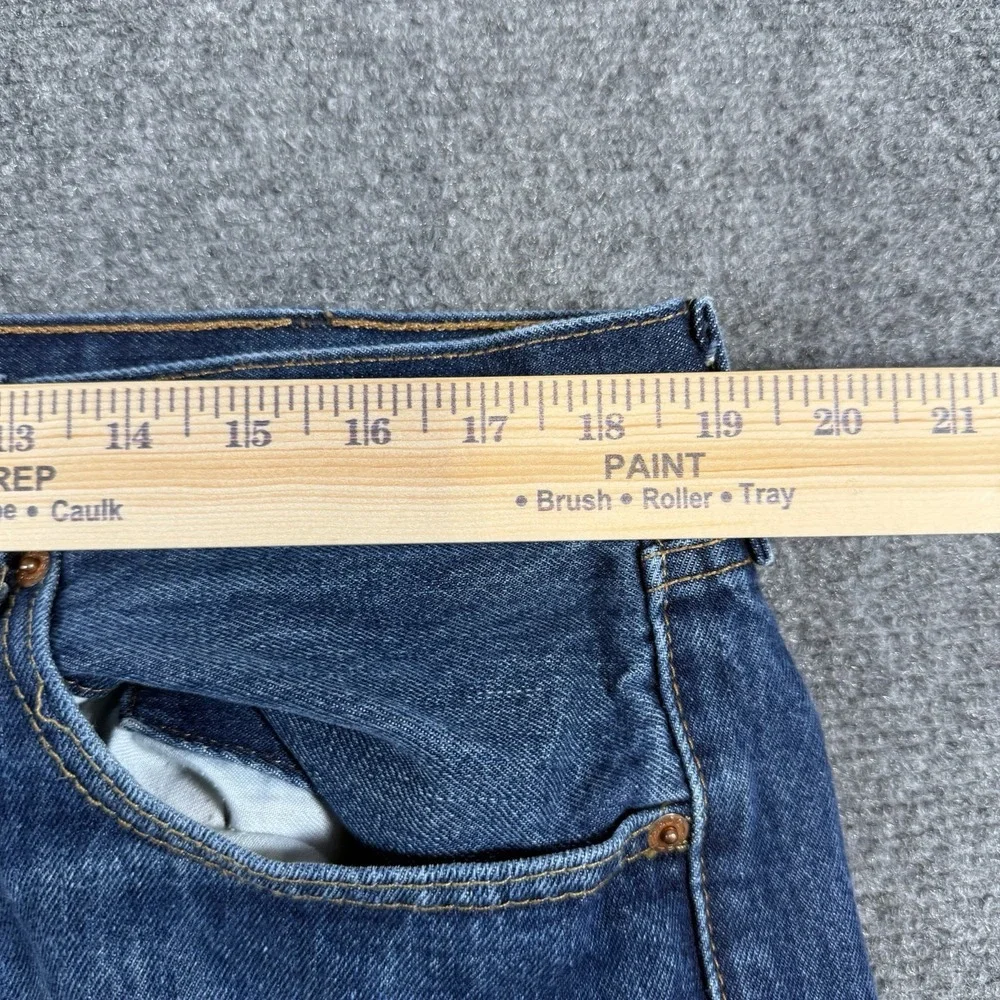 Levis 501 Jeans Mens 38x32 Blue Denim Straight Button Fly Medium Wash‎